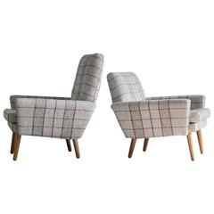 Danish 1960s High and Low Back Lounge Chairs in the Style of Kurt Ostervig