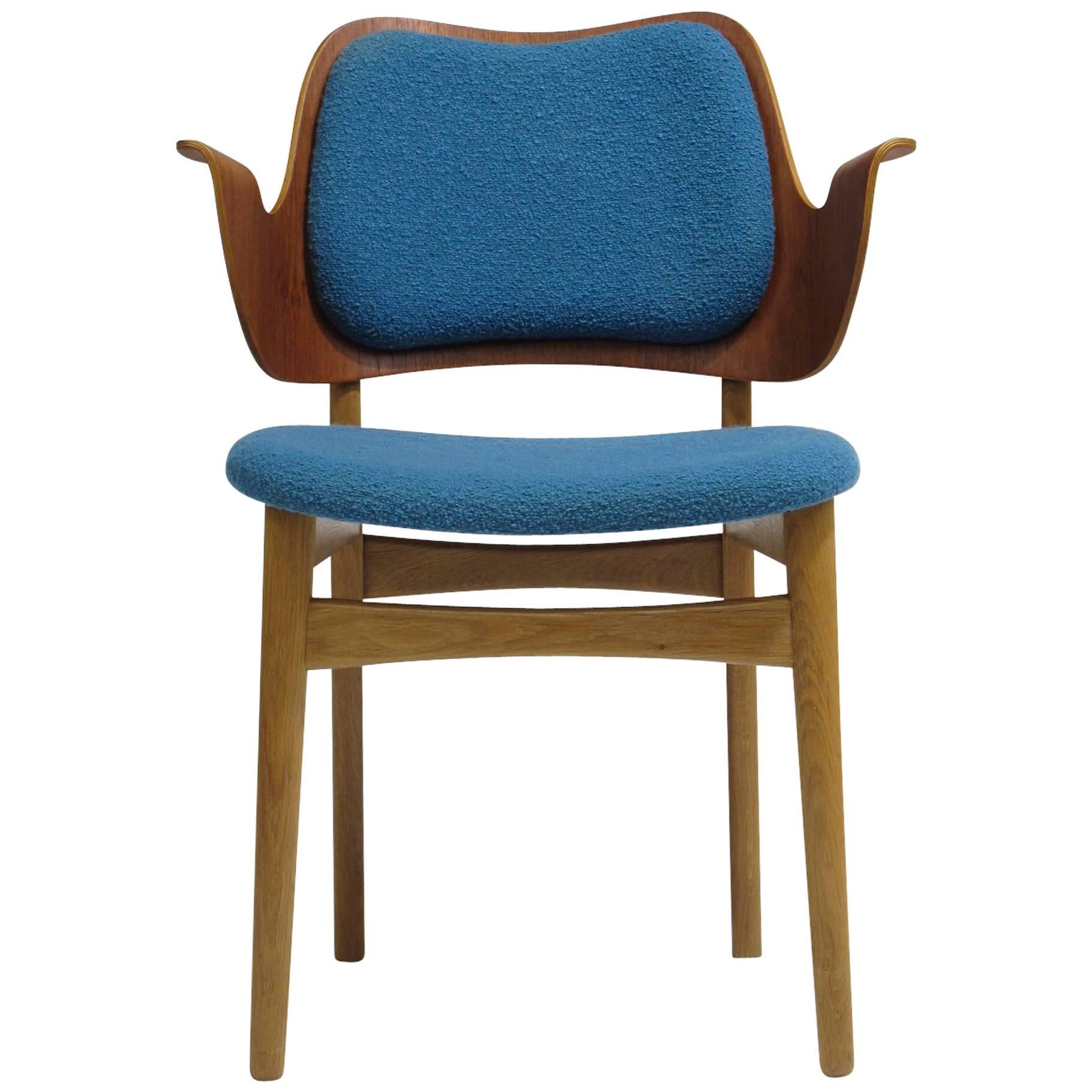 Hans Olsen Danish Chair in Blue