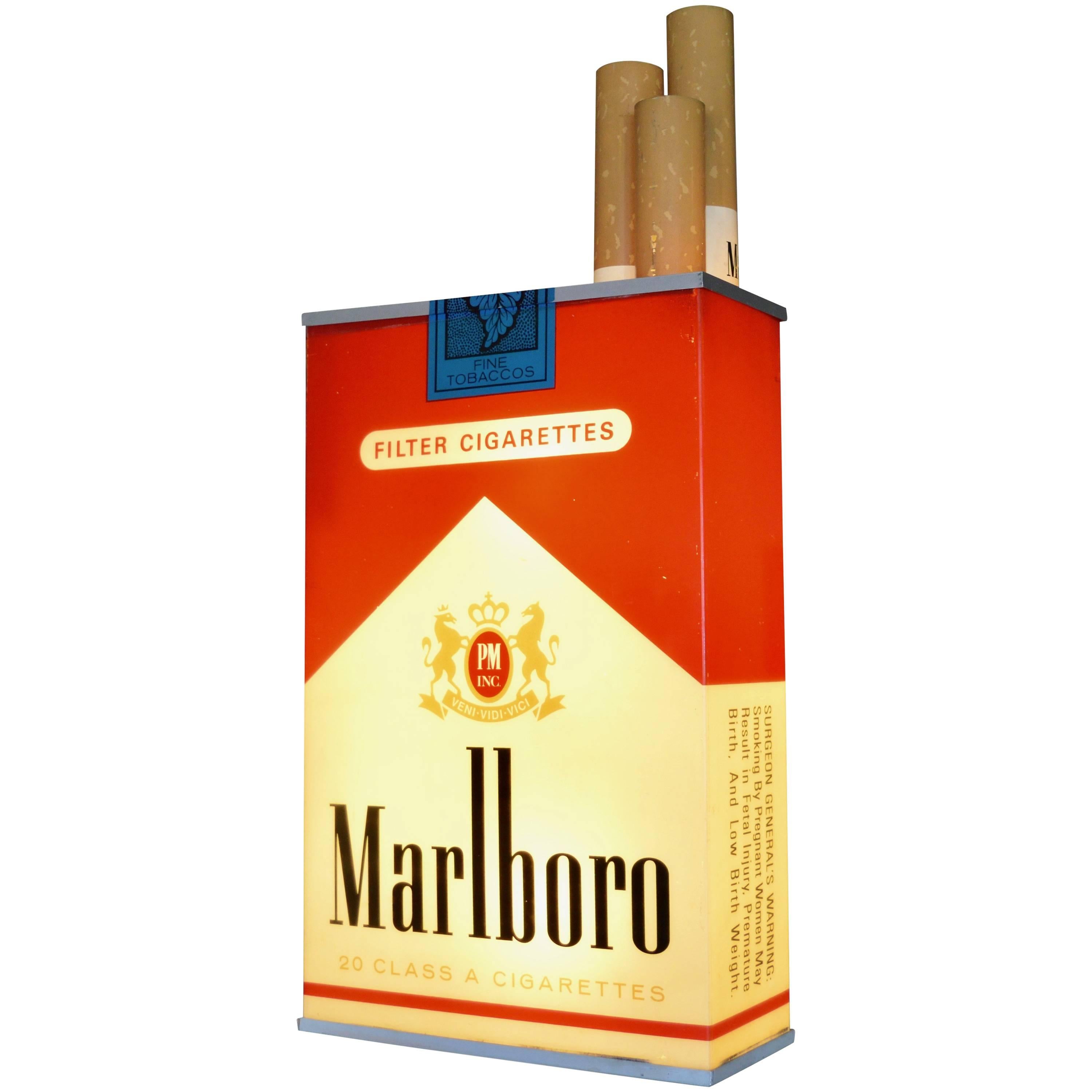 Massive Vintage Marlboro Light Up Cigarette Pack at 1stDibs | marlboro  light up sign, vintage marlboro cigarette pack, marlboro vintage