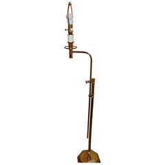 Solid Brass Floor Lamp Adjustable with Custom Shade