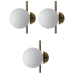 Set of Three 1950s Italian Mid Century Wall Lights