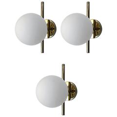 Set of Three 1950s Italian Mid Century Wall Lights 9
