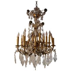 Italian Floret Crystal Chandelier