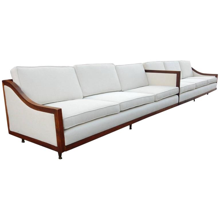 14 foot MidCentury Modern Sofa Sectional, circa 1960s at 1stDibs