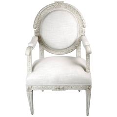 Late 19th Century French Louis XVI Fauteuil 4