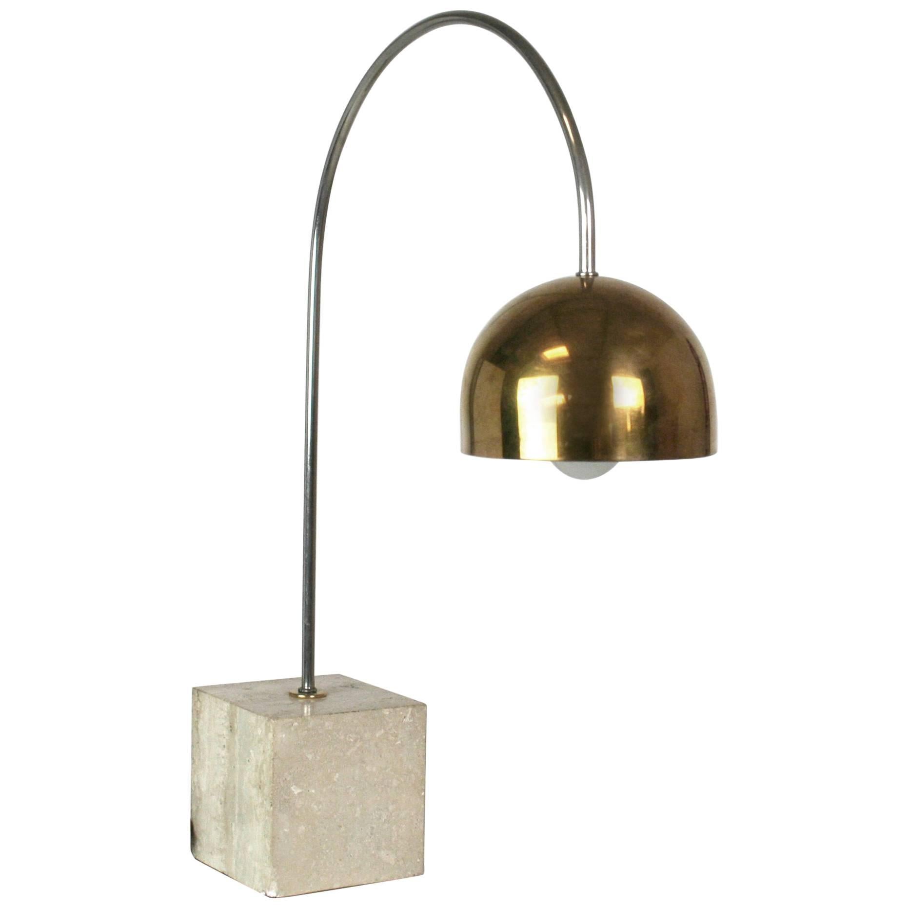 Italian Mid-Century Modern Arc Table Lamp by Guzzini For Sale