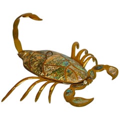 Gilt Scorpion with Mother-of-Pearl