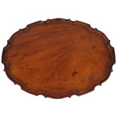 George III Mahogany Tray with Pie Crust Edge