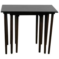 Set of Three Scandinavian 1960s Rosewood Nesting Tables 5