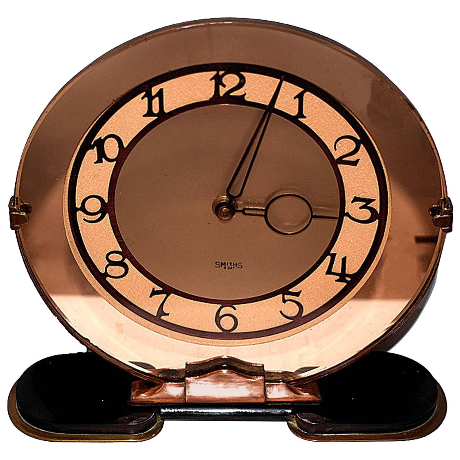 English 1930s Art Deco Smiths Clock