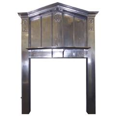 Early 20th Century Arts and Craft Burnished Cast Iron Surround