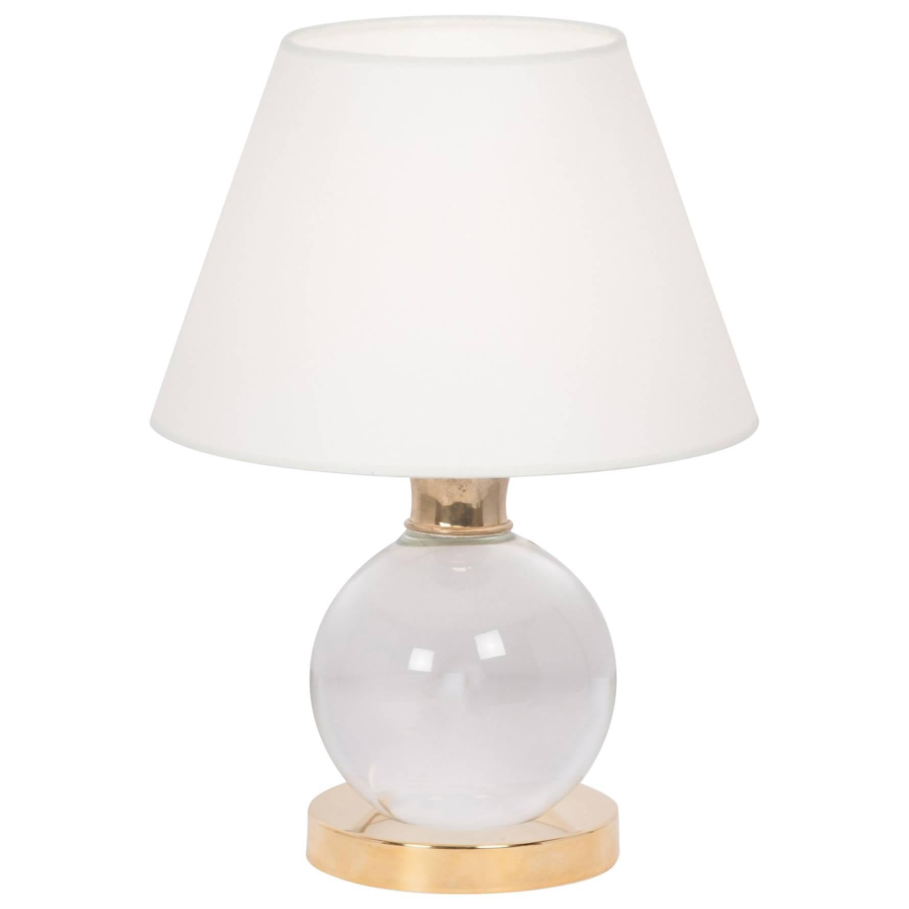 Pivoting Crystal Ball Table Lamp For Sale