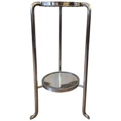 Modernist Chrome Stand Side Table