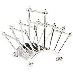 Antique Hukin & Heath Silver Plate Letter Rack or Toast Rack
