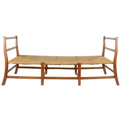 Antique French 18th Century Daybed with Rush Seat