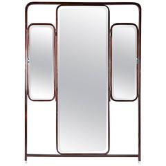 Large Scale Triptych Cheval Mirror, Vienna, circa 1900 1