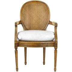 Louis XVI Armchair with Cane Back and Seat 4
