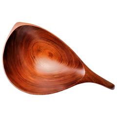 Emil Milan Large Handmade Decorative Bowl in African Rosewood, 1970s 4