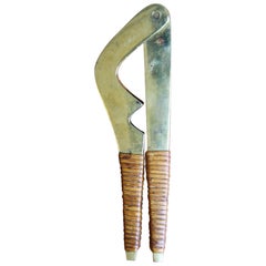 Carl Auböck II Brass and Cane 1950s Nut Cracker