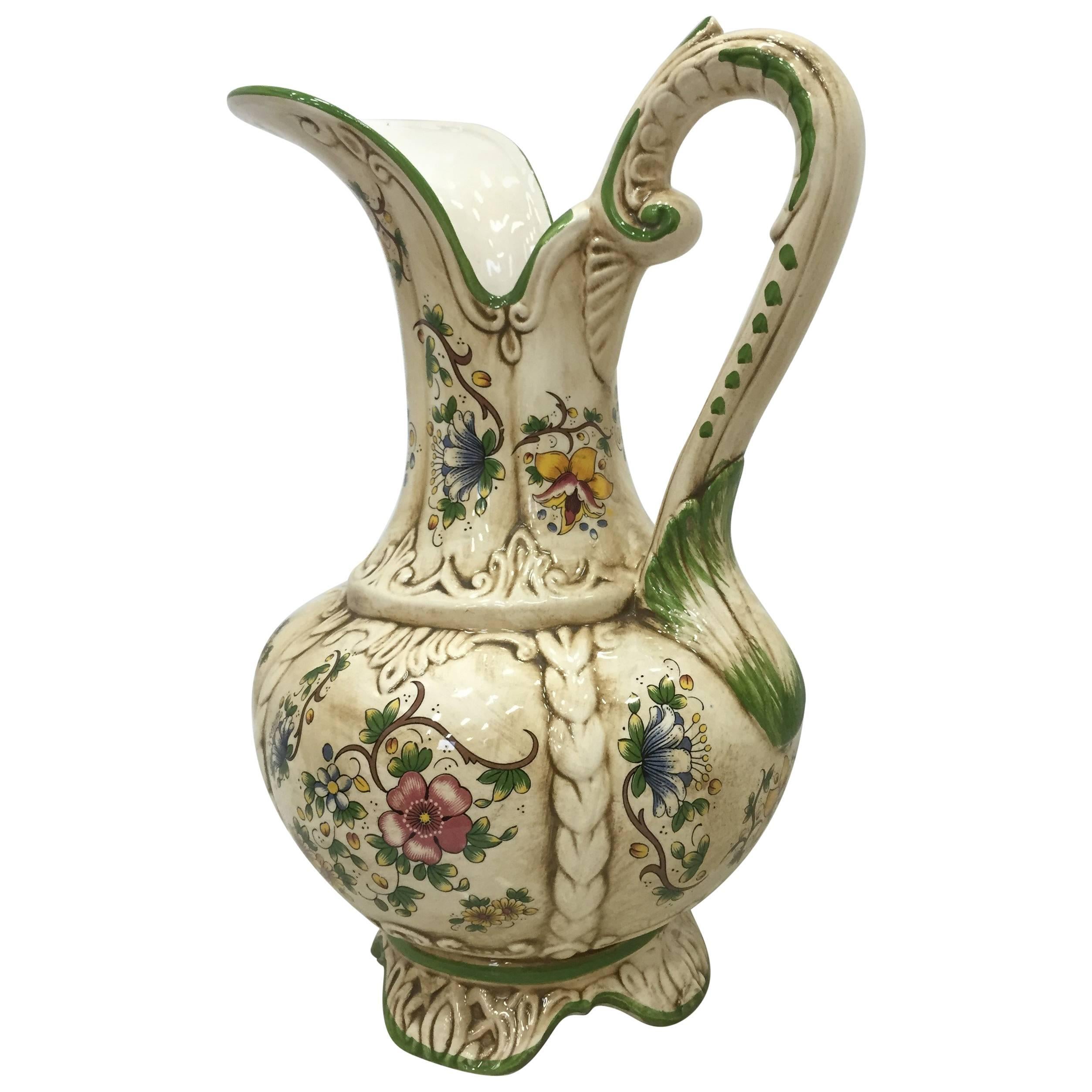 Urne ou jarre ornementale de Capodimonte en porcelaine du 20ème siècle