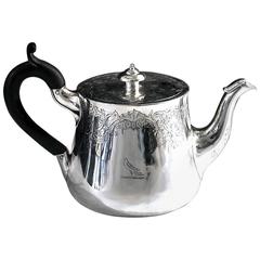Antique English Victorian Silver Teapot