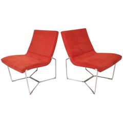 Pair of Contemporary Modern Slipper Lounge Chairs 8