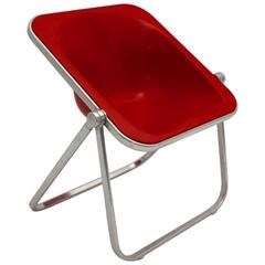 Red Folding Armchair Plona by Giancarlo Piretti, 1969, Italy 11