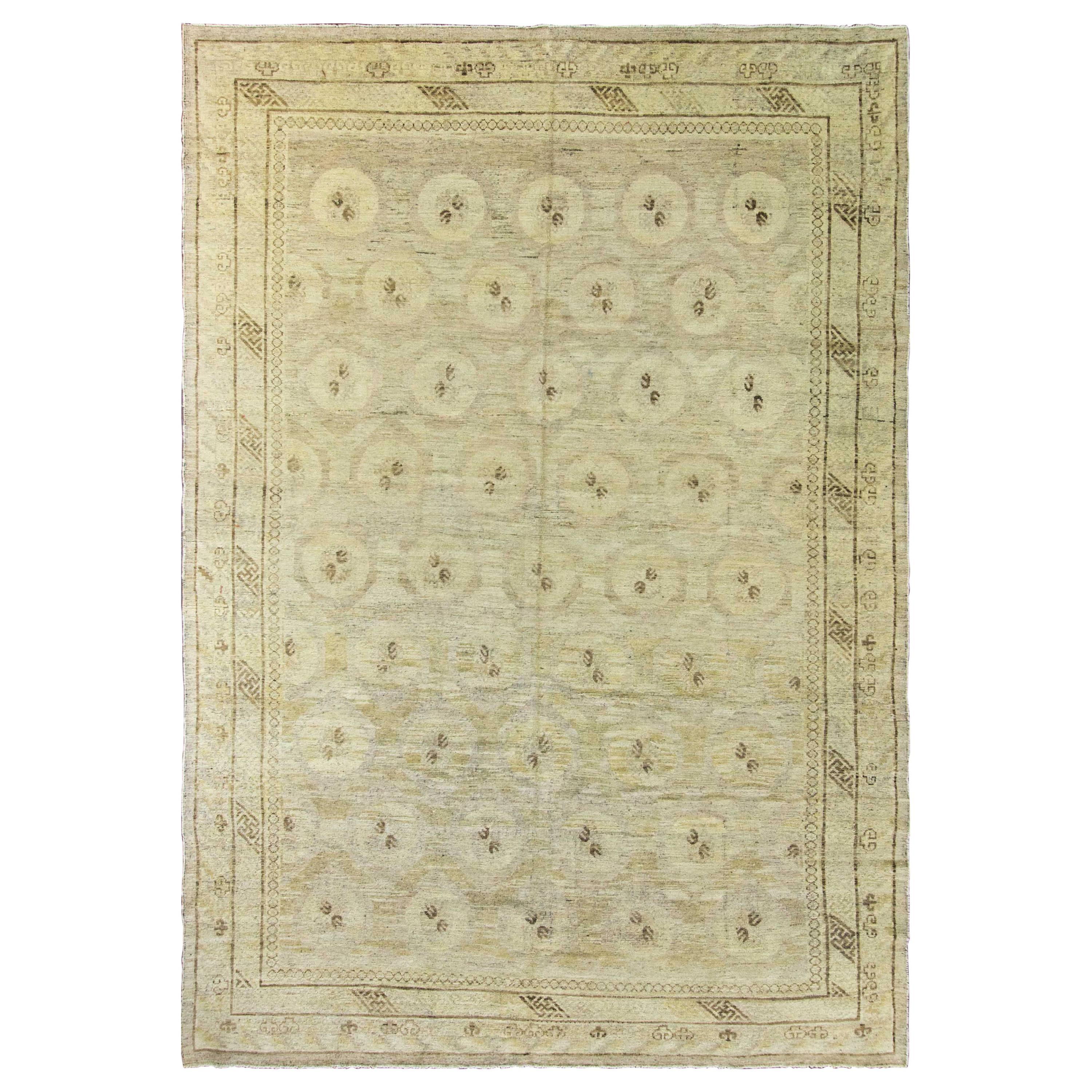 Antique Khotan Carpet, Free Shipping For Sale