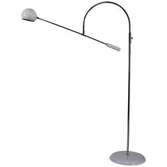 Orbiter Floor Lamp in White by Robert Sonneman