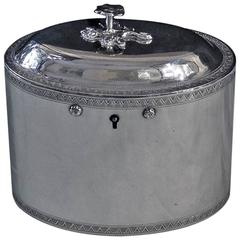 Antique English York Silver Tea Caddy