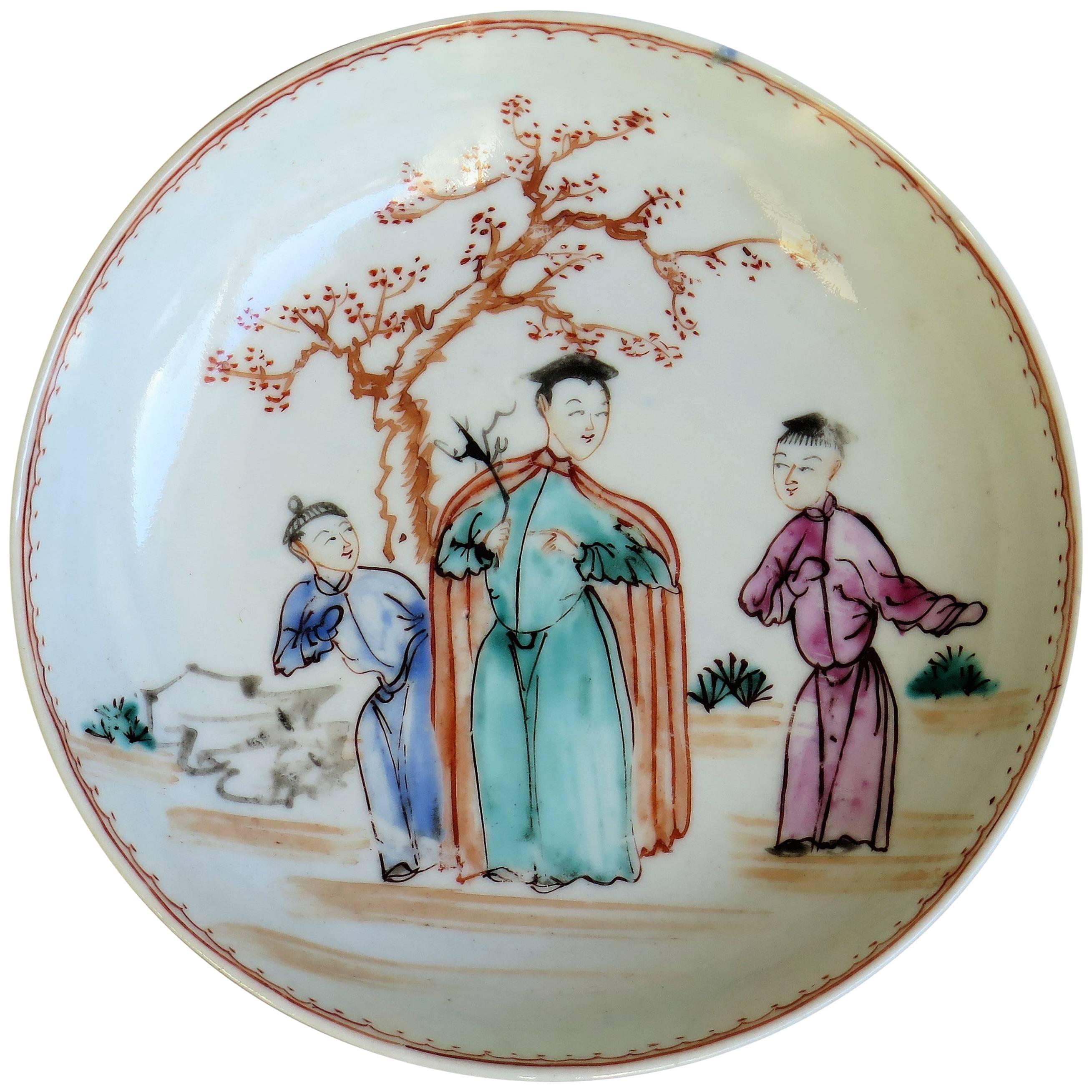 18th C Chinese Porcelain Saucer Dish or Plate, Qing Qianlong Circa 1760