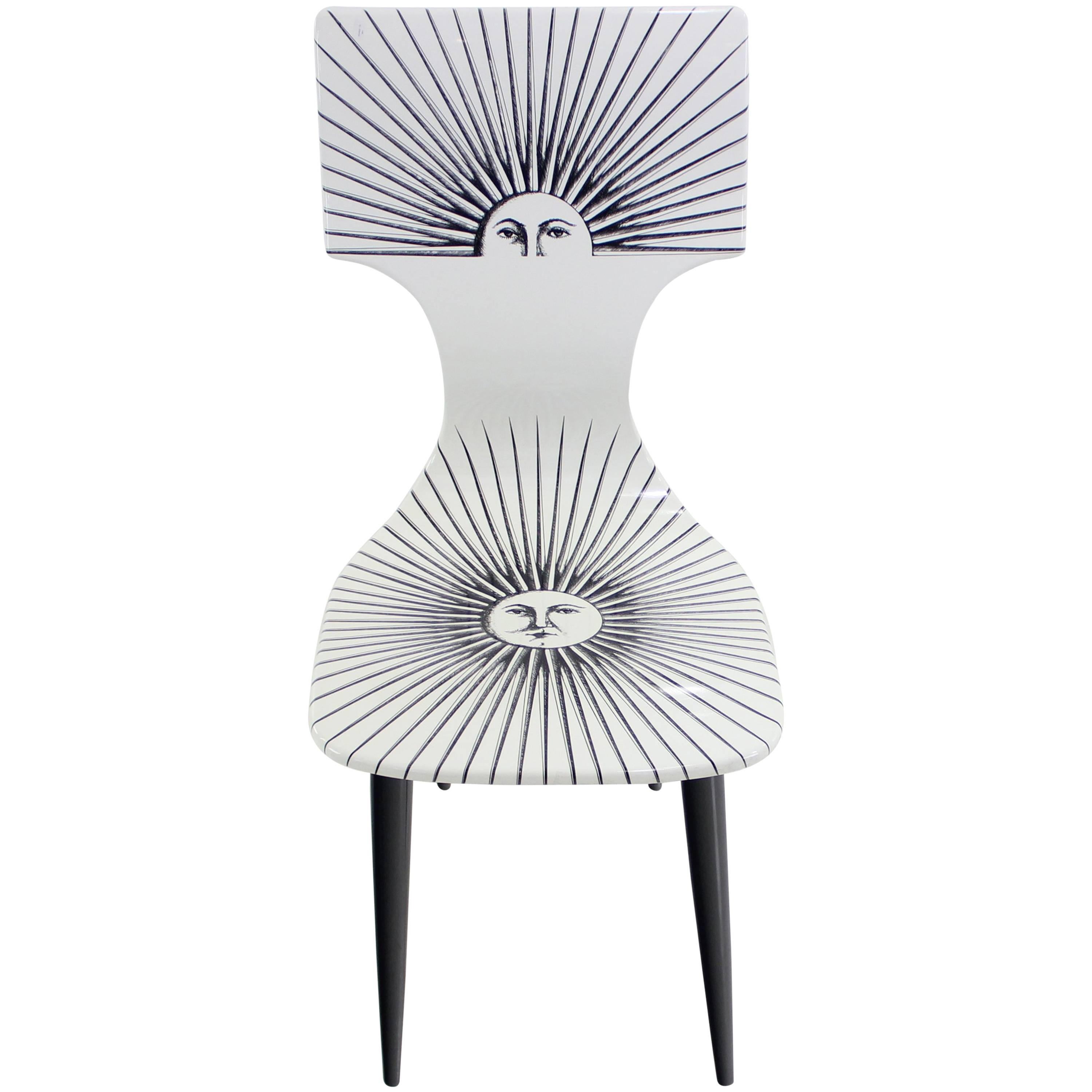 "Sole" Chair by Piero Fornasetti for Atelier Fornasetti, New Old Stock For Sale