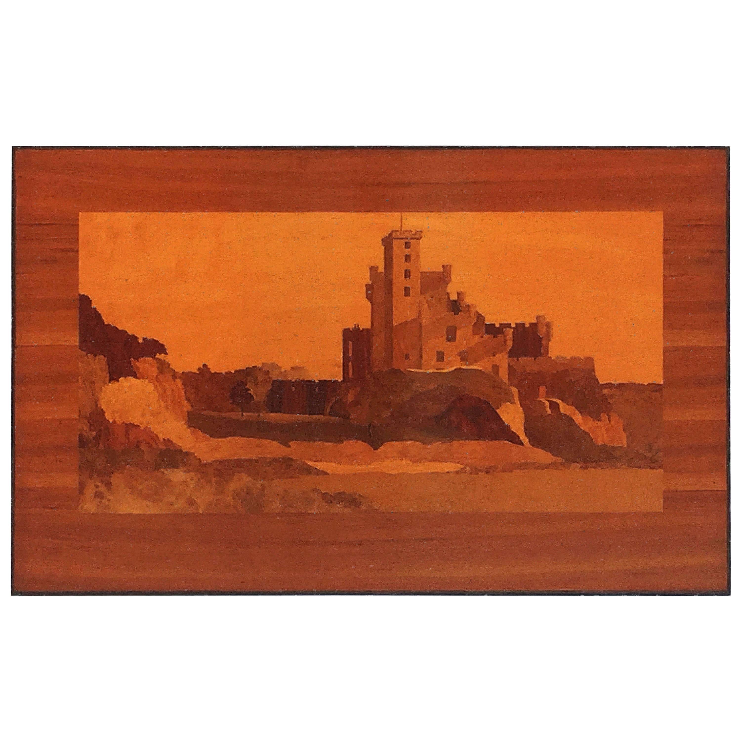Large Scottish Marquetry Panel of Dunvegan Castle