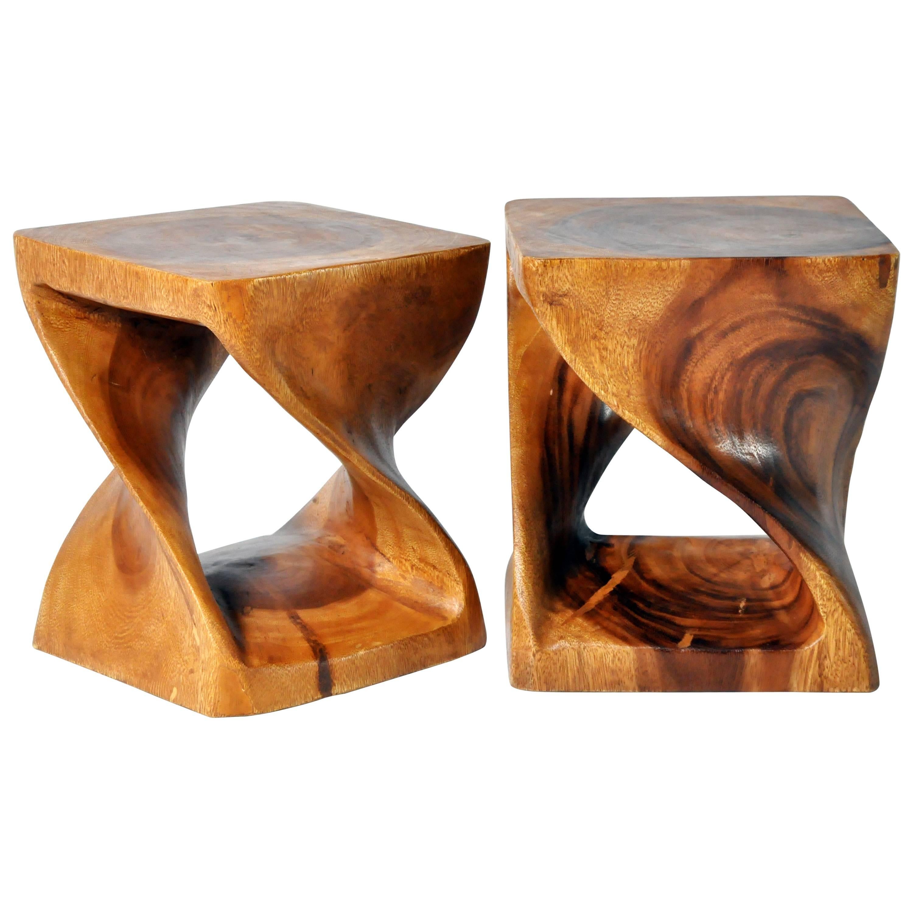 Hand-Carved Stools