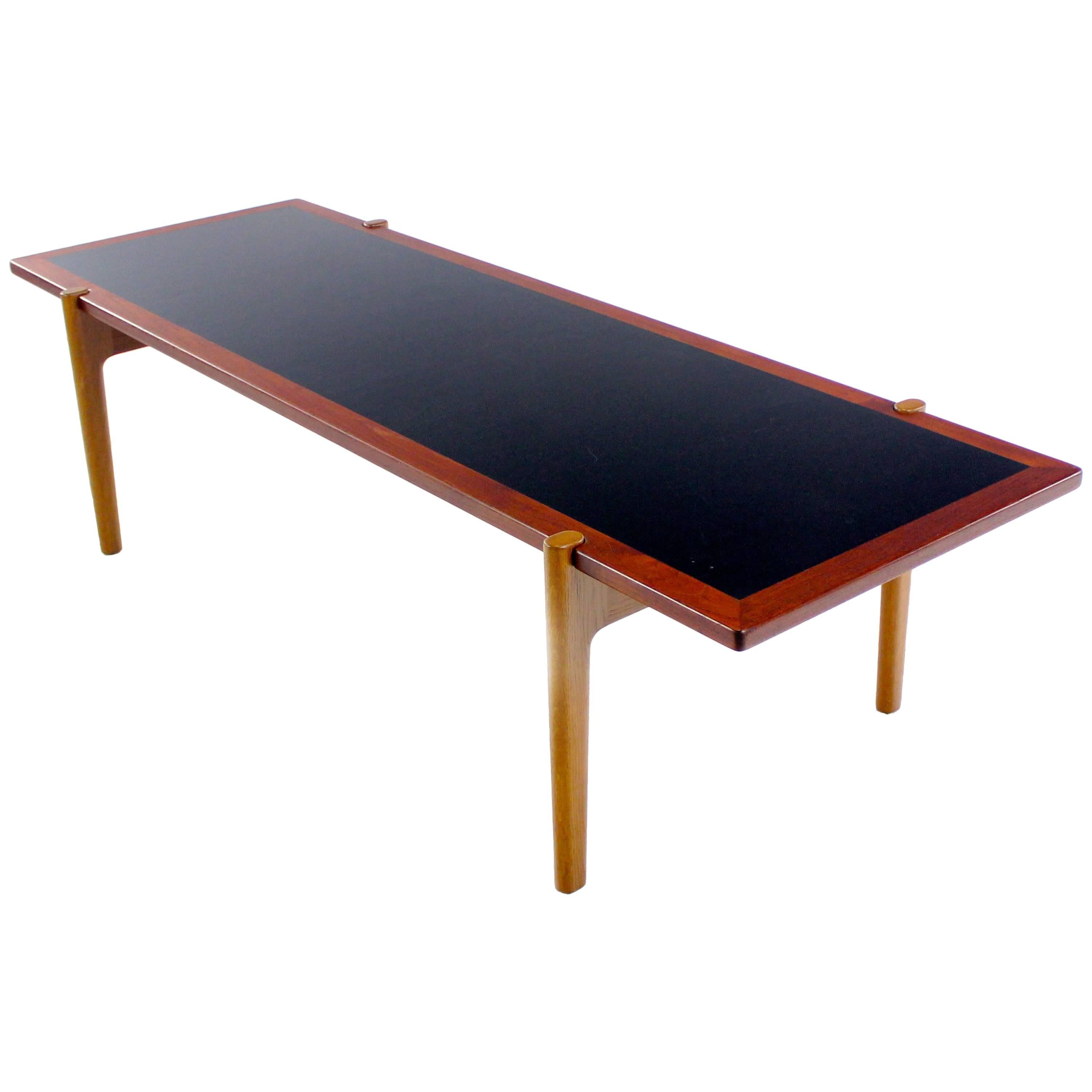 Danish Modern Teak and Oak Reversible Coffee Table by Hans Wegner For Sale