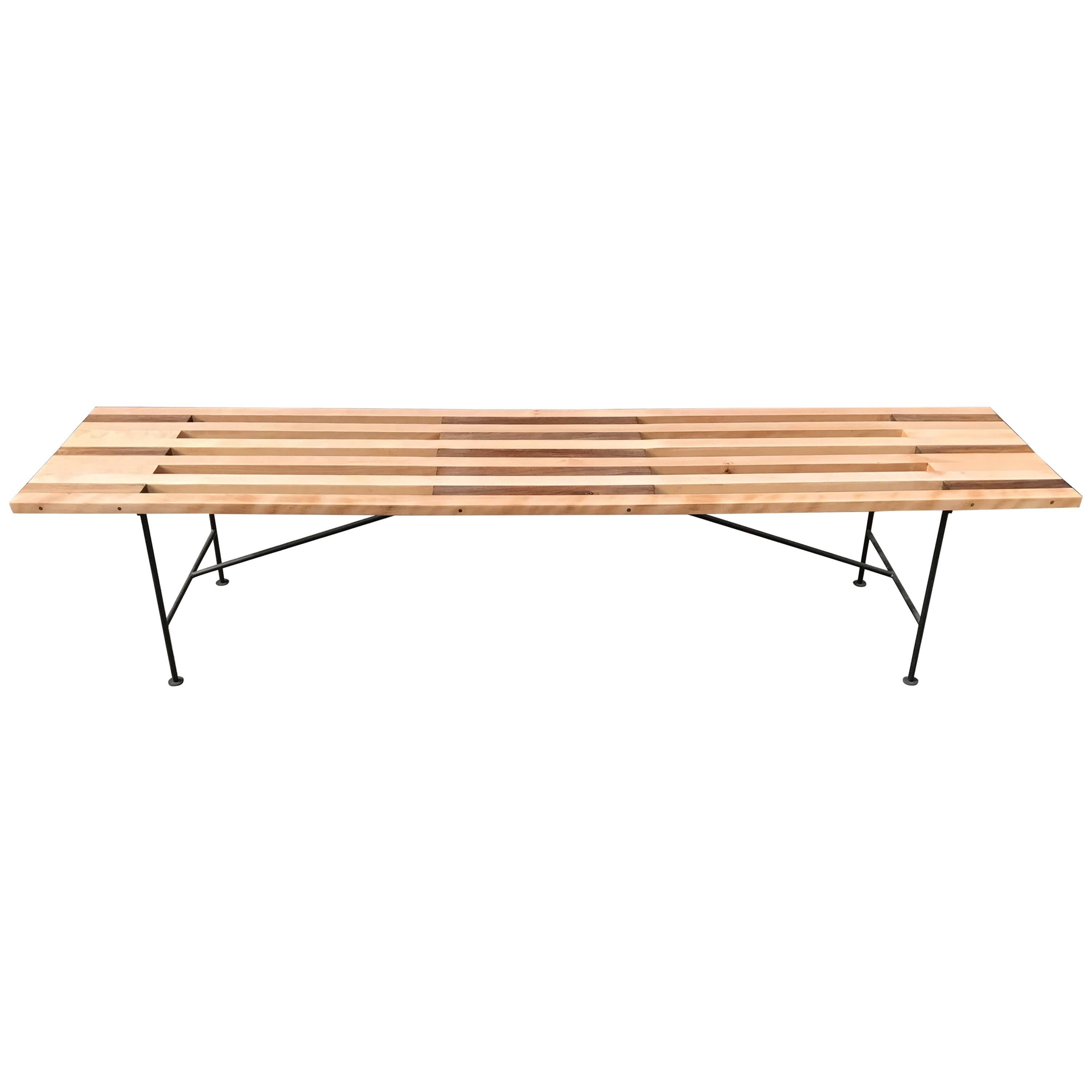 Custom Slat Bench or Coffee Table For Sale