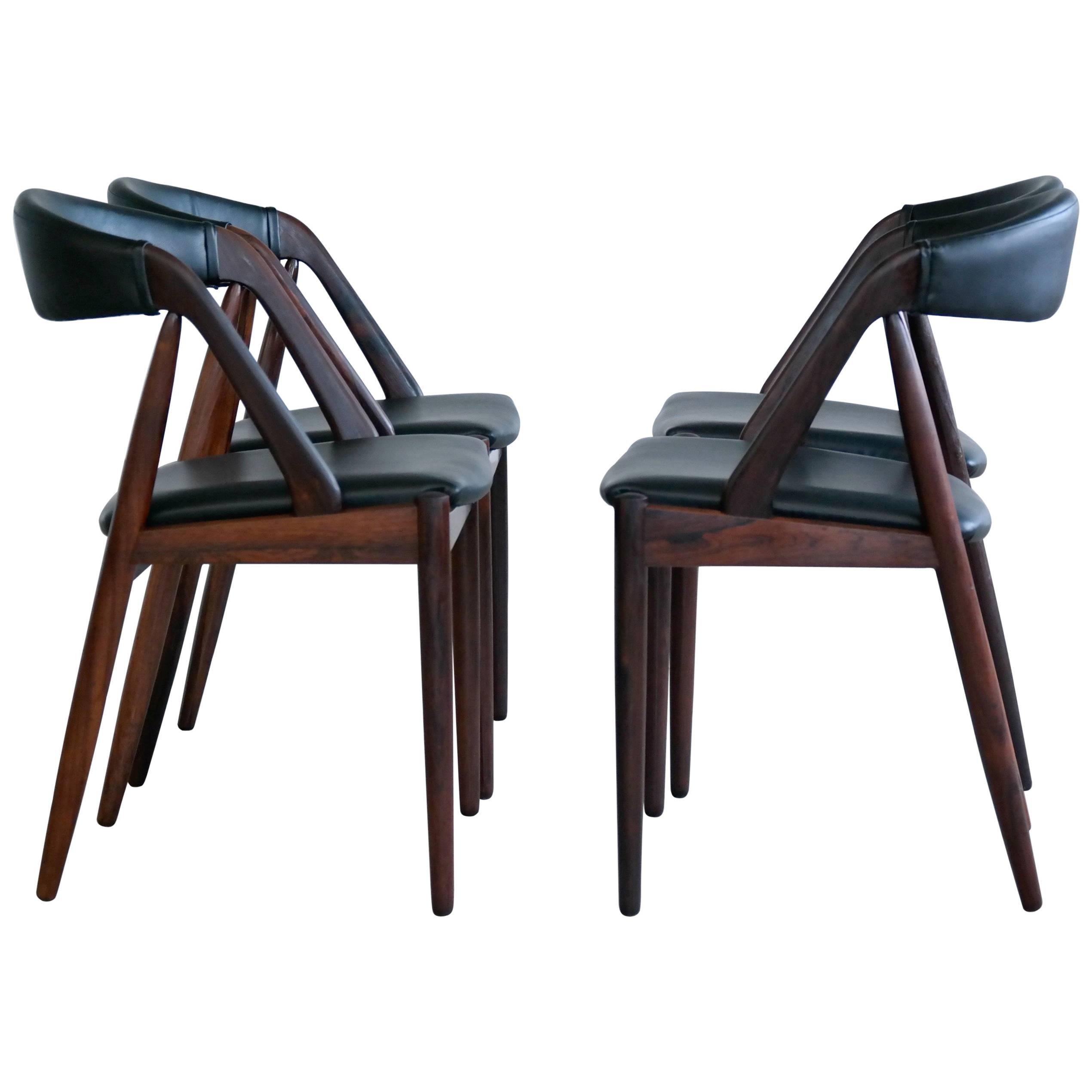  Kai Kristiansen Model 31 Set of Four Dining Chairs in Rosewood 