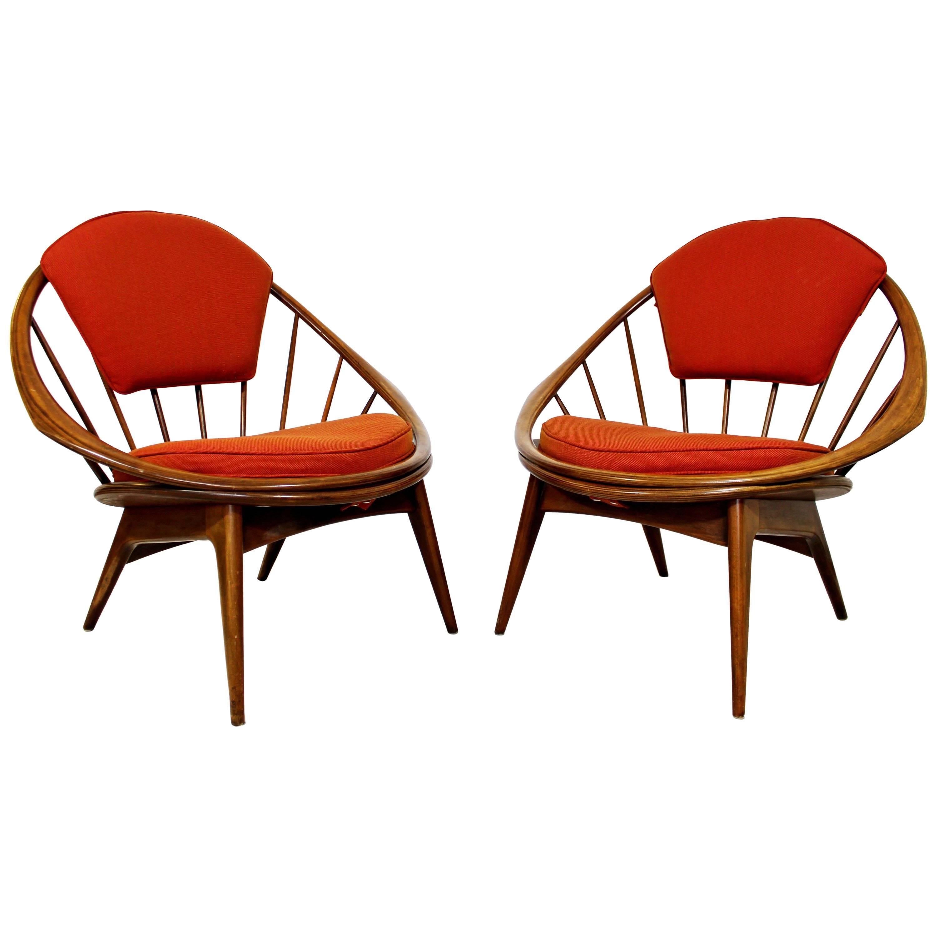 Pair of Signed Hoop Chairs by Ib Kofod-Larsen