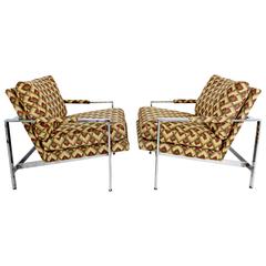 Wonderful Pair of Milo Baughman Lounge Chairs