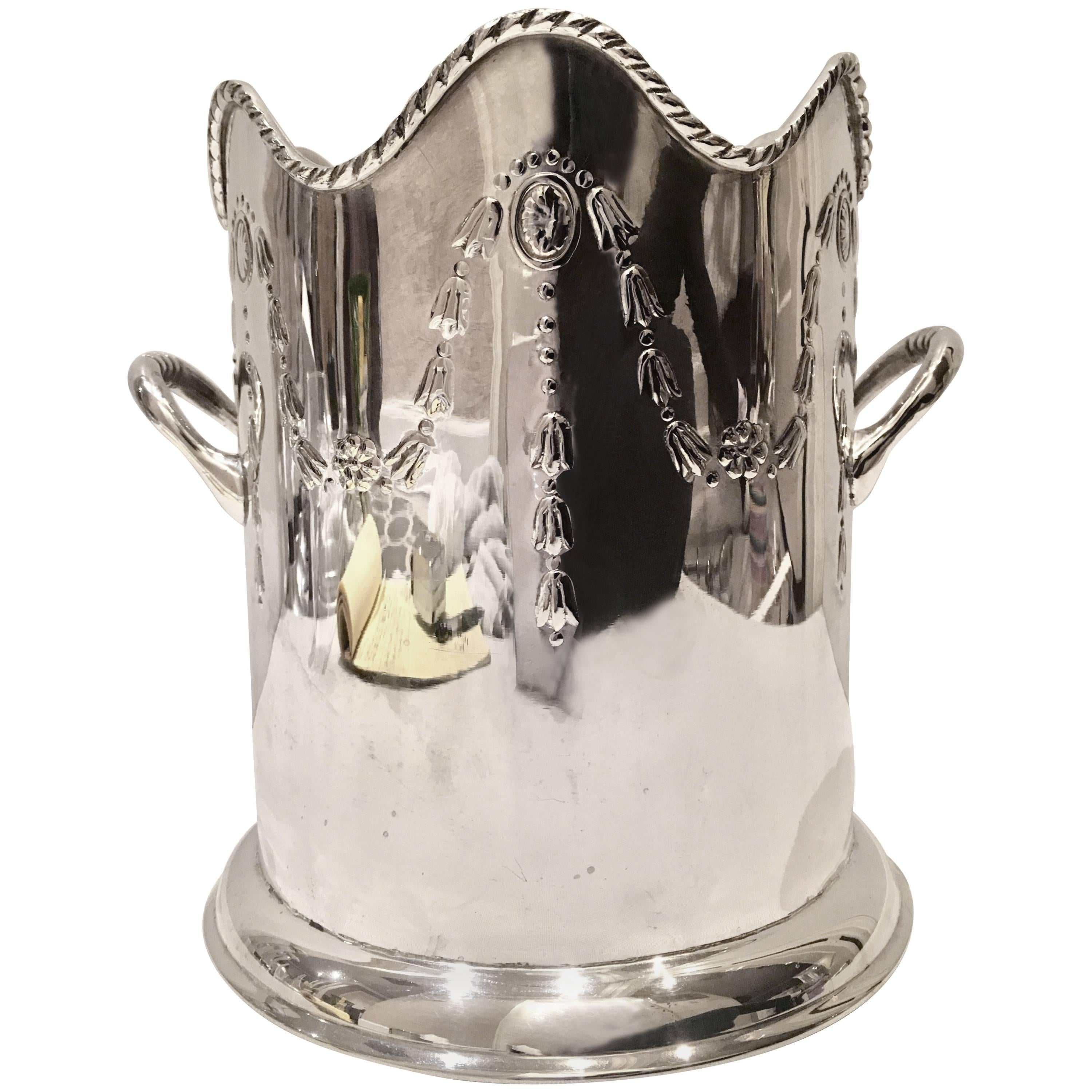 20th Century Neoclassical Style Silver Plate Champagne Ice Bucket