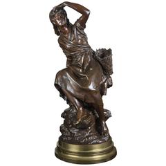 Mussels Collector Bronze Sculpture of Mathurin Moreau