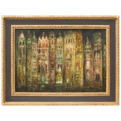 Canali Ad Amsterdam, Oil on Canvas Painting 6