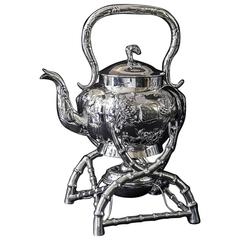 Antique Chinese Export Silver Kettle