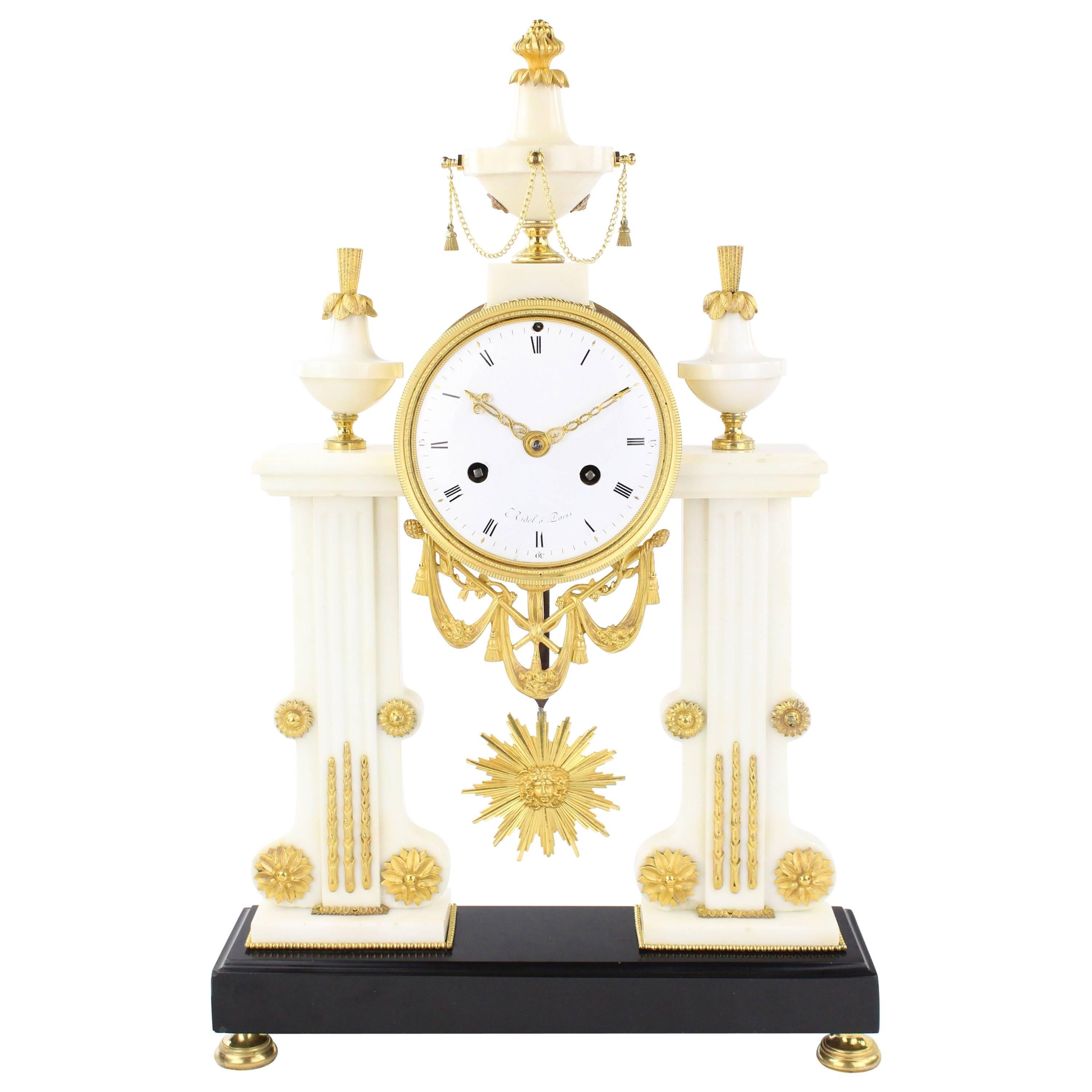 Rare and Decorative Early 19th Century Table Clock, France, circa 1810