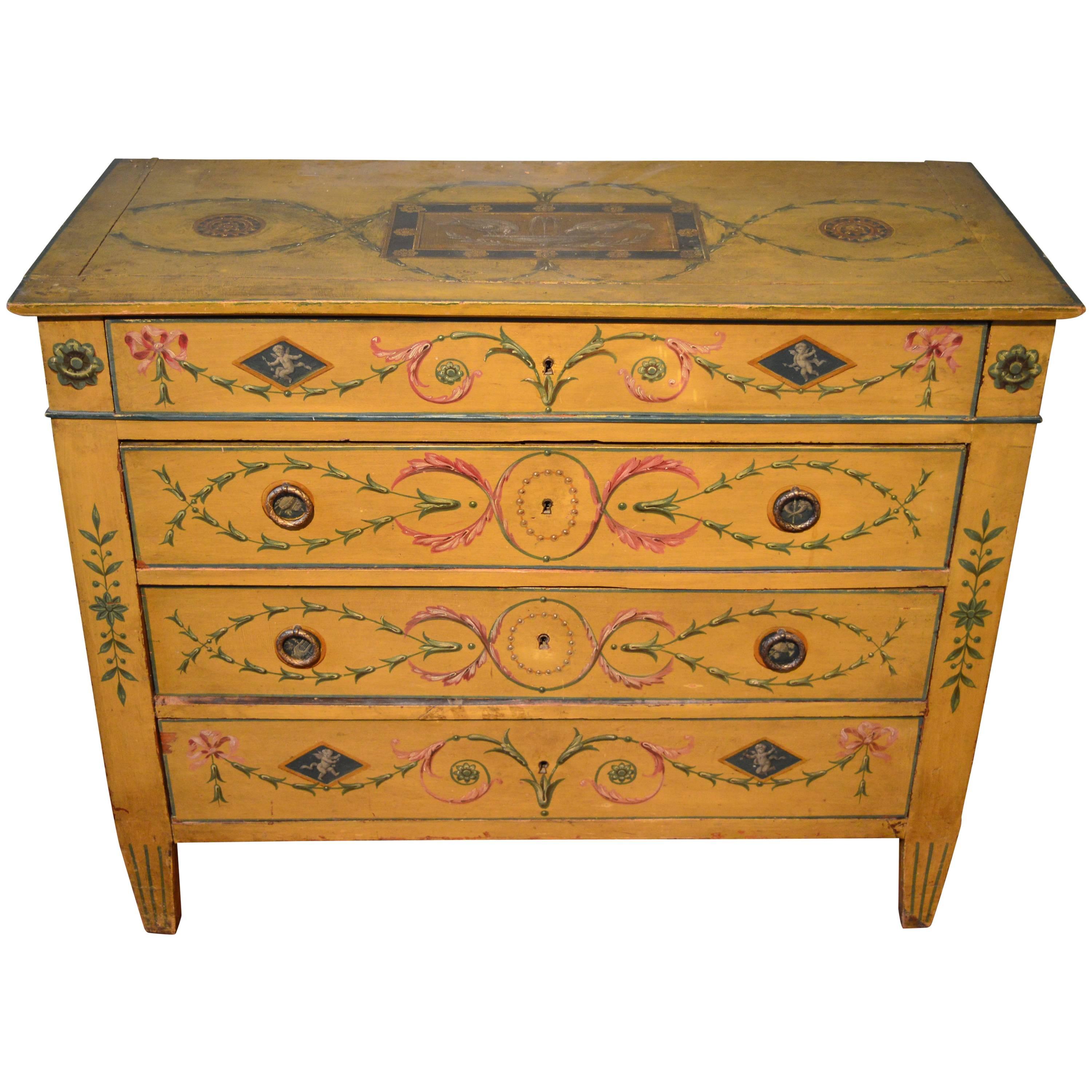 Painted Continental Commode, circa 1820