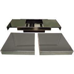 Italian 1970s Expandable Cocktail Table and Pair of End Tables by Willy Rizzo 9