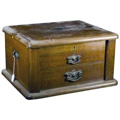 Antique Oak Canteen Box