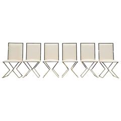 Romeo Rega Dining Chairs with Graphic Upholstery, Italy, 1970 9