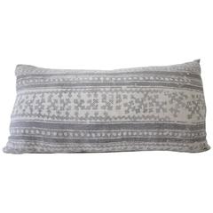 One of a Kind Vintage European Batik Style Lumbar Pillow