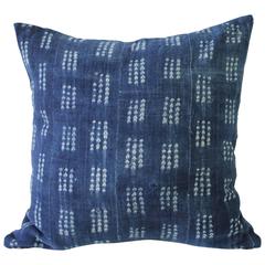 Vintage Indigo Batik Style Pillow